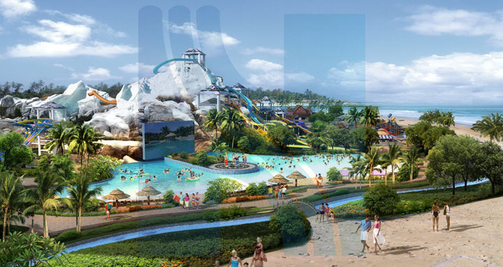 海花島水上樂園海嘯狂歡區(qū)效果圖