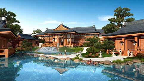 海花島五國溫泉城日式溫泉設計